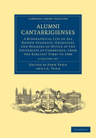 Carte Alumni Cantabrigienses 2 Volume Set John VennJohn Archibald Venn