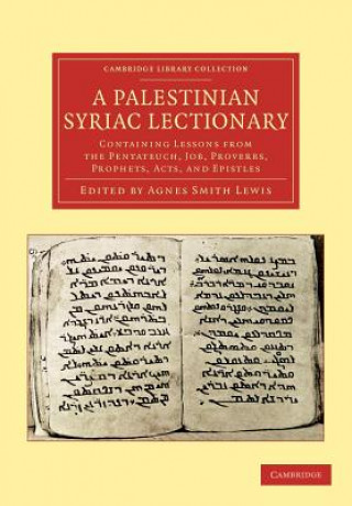 Kniha Palestinian Syriac Lectionary Agnes Smith Lewis