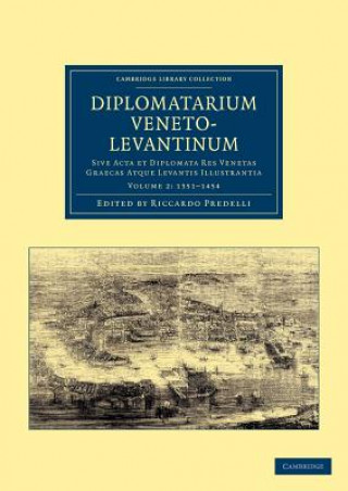 Könyv Diplomatarium veneto-levantinum Riccardo Predelli