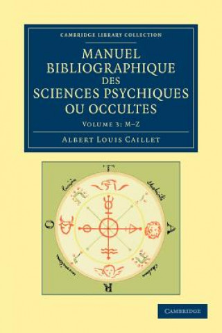 Carte Manuel bibliographique des sciences psychiques ou occultes Albert Louis Caillet
