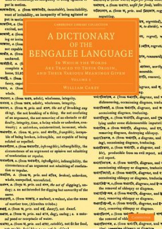 Könyv Dictionary of the Bengalee Language William Carey