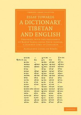 Carte Essay towards a Dictionary, Tibetan and English Alexander Csoma de Kőrös