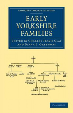 Carte Early Yorkshire Families Charles ClayDiana E. Greenway