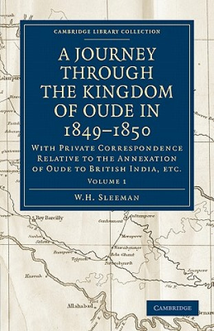 Carte Journey Through the Kingdom of Oude in 1849-1850 W. H. Sleeman