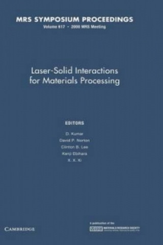 Könyv Laser-Solid Interactions for Materials Processing: Volume 617 D. KumarDavid P. NortonClinton B. LeeKenji Ebihara