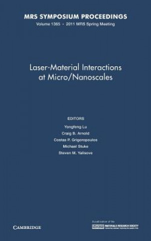 Carte Laser-Material Interactions at Micro/Nanoscales: Volume 1365 Yongfeng LuCraig B. ArnoldCostas P. GrigoropoulosMichael Stuke