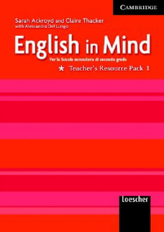 Book English in Mind 1 Teacher's Resource Pack Italian edition Sarah AckroydClaire ThackerAlessandra Del Lungo