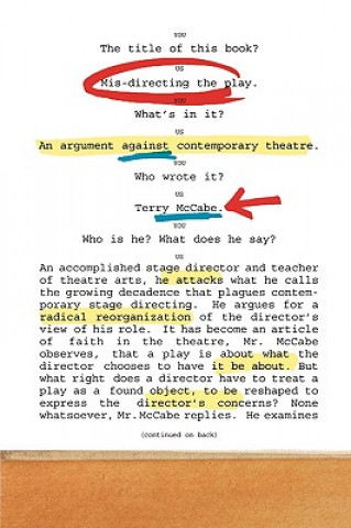 Libro Mis-directing the Play Terry McCabe