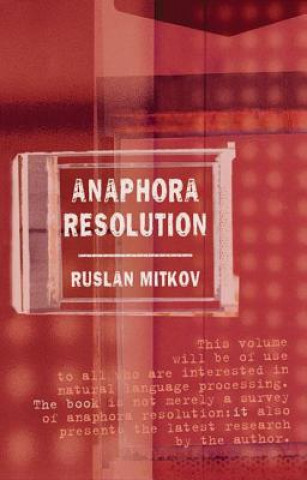 Książka Anaphora Resolution Ruslan Mitkov