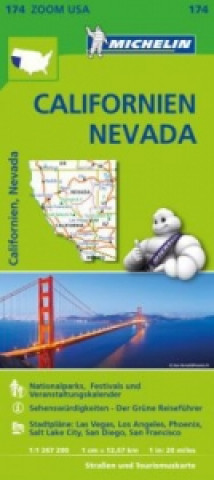 Tiskovina Michelin Karte Californien, Nevada 