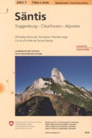 Materiale tipărite Landeskarte der Schweiz Säntis, Wanderkarte 