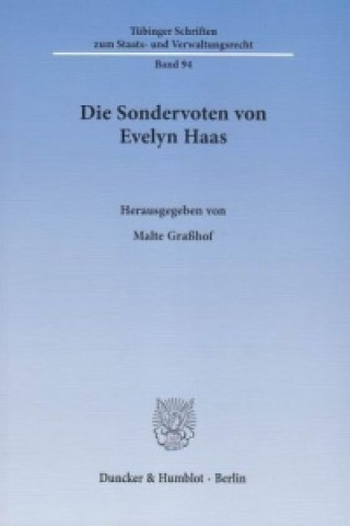 Carte Die Sondervoten von Evelyn Haas. Malte Graßhof