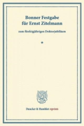 Carte Bonner Festgabe für Ernst Zitelmann 