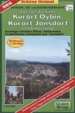Materiale tipărite Doktor Barthel Karte Zittauer Gebirge, Kurort Oybin, Kurort Jonsdorf und Umgebung 
