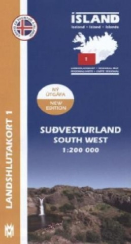 Nyomtatványok South West Iceland Map 1: 200 000: Regional map 1 