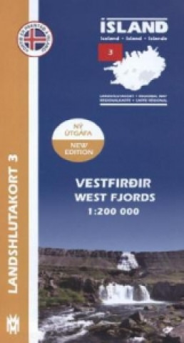 Nyomtatványok West Fjords Iceland Map 1: 200 000: Regional map 3 