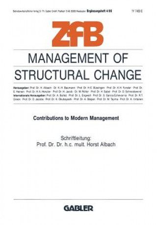 Könyv Management of Structural Change Horst Albach