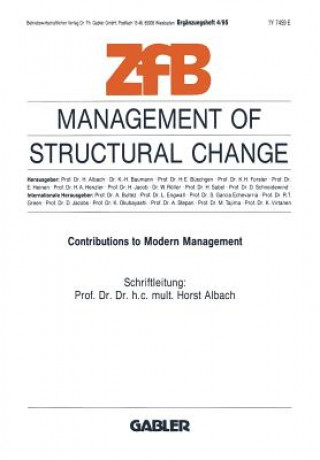 Livre Management of Structural Change Horst Albach