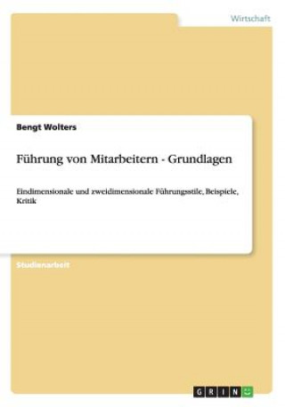 Kniha Führung von Mitarbeitern - Grundlagen Bengt Wolters