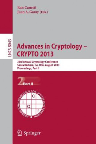 Kniha Advances in Cryptology - CRYPTO 2013 Ran Canetti