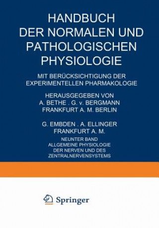 Carte Allgemeine Physiologie Der Nerven Und Des Zentralnervensystems Ph. Broemser