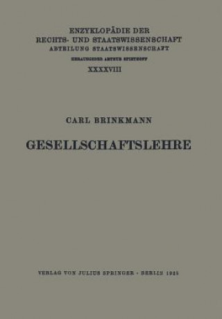 Carte Gesellschaftslehre Carl Brinkmann