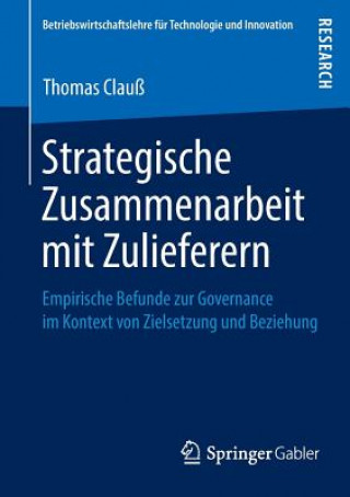 Buch Strategische Zusammenarbeit Mit Zulieferern Thomas Clauß