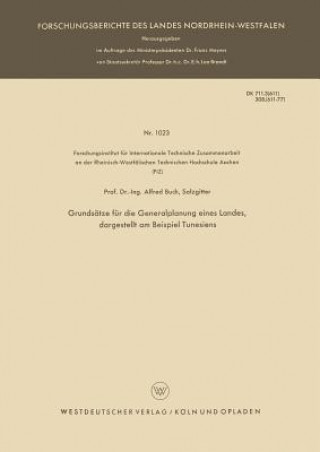 Carte Grunds tze F r Die Generalplanung Eines Landes, Dargestellt Am Beispiel Tunesiens Alfred Buch