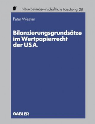 Knjiga Bilanzierungsgrunds tze Im Wertpapierrecht Der U.S.A. Peter Wesner