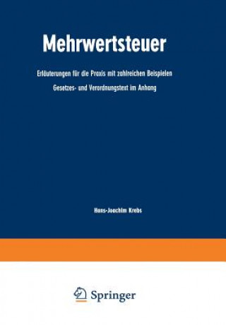 Kniha Mehrwertsteuer Hans-Joachim Krebs