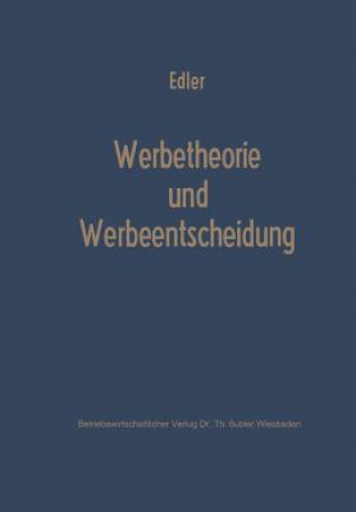 Book Werbetheorie Und Werbeentscheidung Folkard Edler