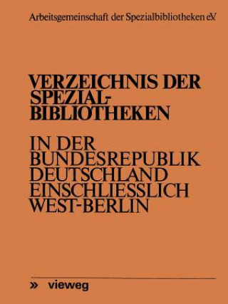 Kniha Verzeichnis Der Spezialbibliotheken in Der Bundesrepublik Deutschland Einschliesslich West-Berlin Fritz Meyen