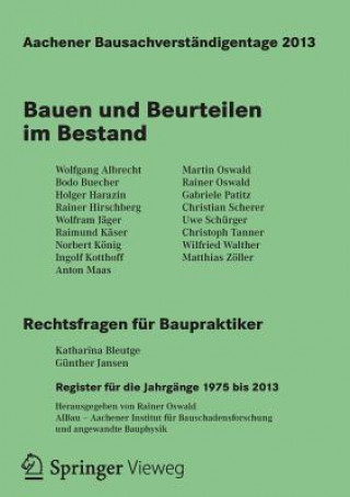 Carte Aachener Bausachverstandigentage 2013 Rainer Oswald