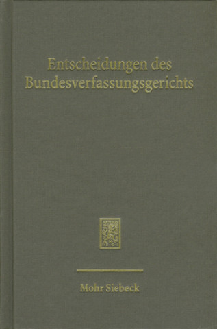 Kniha Entscheidungen des Bundesverfassungsgerichts (BVerfGE) 