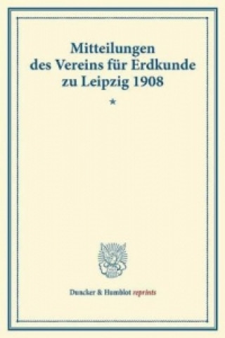 Carte Mitteilungen des Vereins für Erdkunde zu Leipzig 1908. 