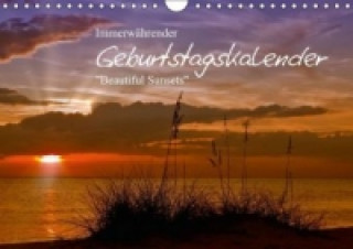 Calendar / Agendă Immerwährender Geburtstagskalender - Beautiful Sunsets (Wandkalender immerwährend DIN A4 quer) Melanie Viola