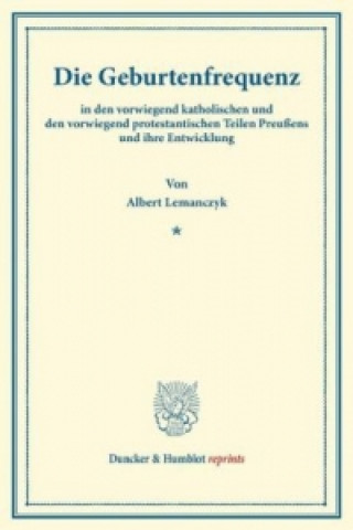 Libro Die Geburtenfrequenz Albert Lemanczyk