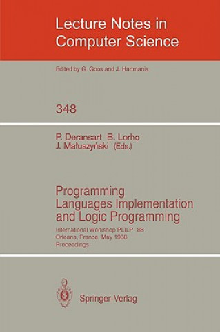 Könyv Programming Languages Implementation and Logic Programming Pierre Deransart