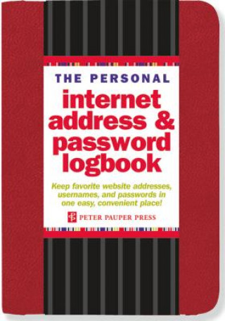 Kniha Internet Address Password Log Red Peter Pauper Press