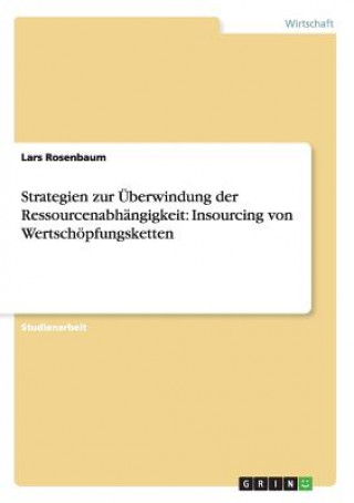 Książka Strategien zur UEberwindung der Ressourcenabhangigkeit Lars Rosenbaum