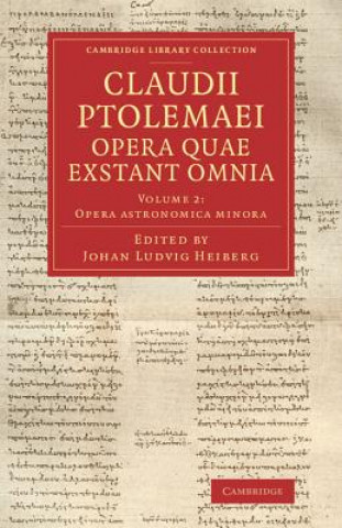 Kniha Claudii Ptolemaei opera quae exstant omnia Ptolemy