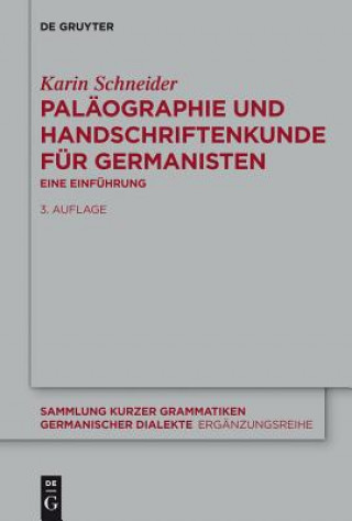 Carte Palaographie und Handschriftenkunde fur Germanisten Karin Schneider