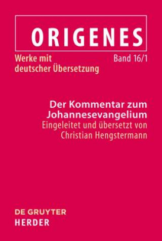 Carte Der Kommentar zum Johannesevangelium. Pt.1 Christian Hengstermann