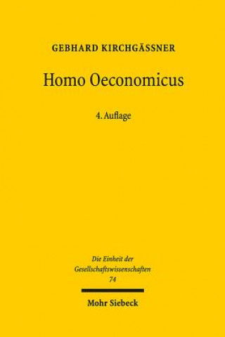 Kniha Homo oeconomicus Gebhard Kirchgässner