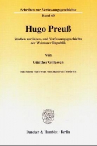 Książka Hugo Preuß. Günther Gillessen