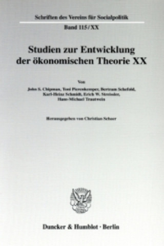 Kniha Studien zur Entwicklung der ökonomischen Theorie. Bd.20 Christian Scheer