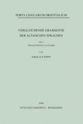 Könyv Vergleichende Grammatik der altaischen Sprachen Nicholas Poppe