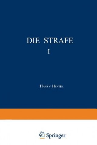 Book Die Strafe I Hans v. Hentig