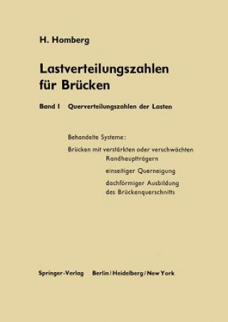 Kniha Lastverteilungszahlen Fur Brucken Hellmut Homberg