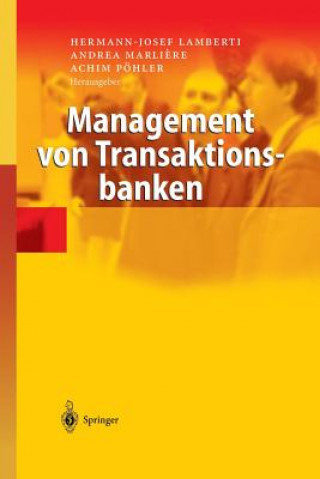 Livre Management Von Transaktionsbanken Hermann-Josef Lamberti